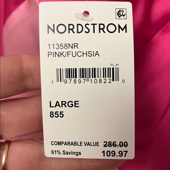 Anthropologie Hutch Satin Maxi Slip Dress NWT Pink and Fuchsia Size Large - Picture 12 of 13